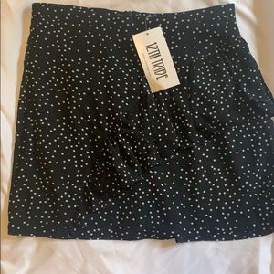 Black and white polka dot skirt